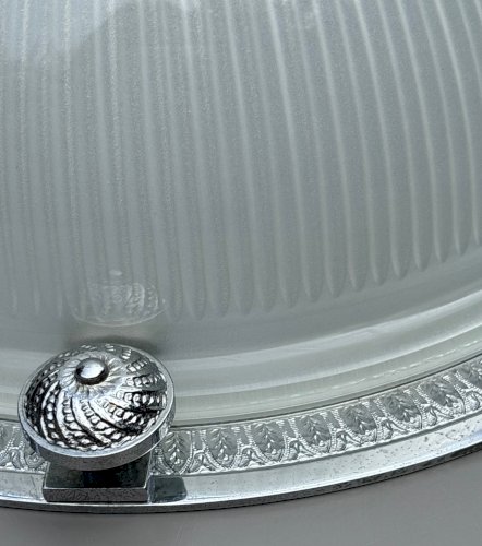 Plafonnier Holophane - Art Déco – verre prismatique – circa 1930