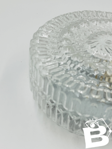 Plafonnier moderniste en verre moulé - Massive
