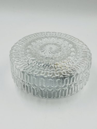 Plafonnier moderniste en verre moulé - Massive