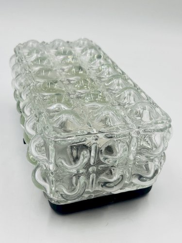 Plafonnier Rectangulaire Verre Bullé Helena Tynell Style 70s