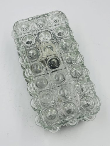 Plafonnier Rectangulaire Verre Bullé Helena Tynell Style 70s