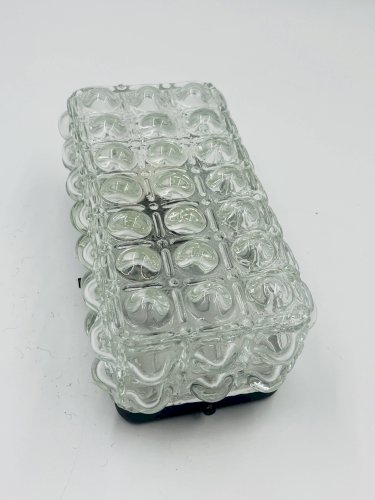 Plafonnier Rectangulaire Verre Bullé Helena Tynell Style 70s