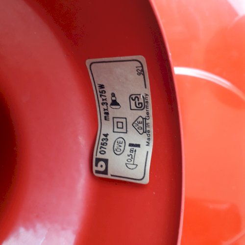 Plafonnier rouge 3 spots