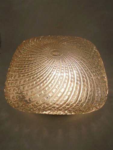 Plafonnier verre or