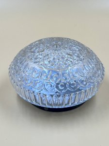 Vintage relief-molded glass ceiling light