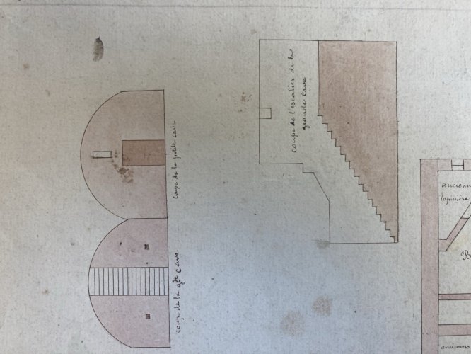 Plan À L’Encre D’un Domaine Avec Forges Bergerie Clapier XIXe Art Ancien