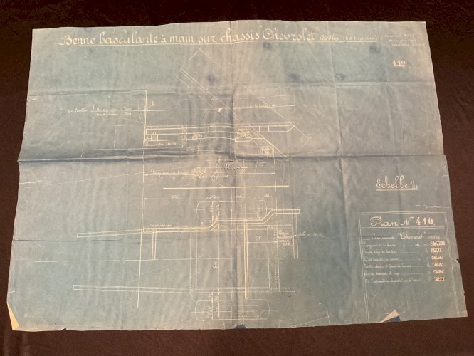 Plan Automobile CHEVROLET BENNE À BASCULANTE 6et 4 cylindres 1800kg