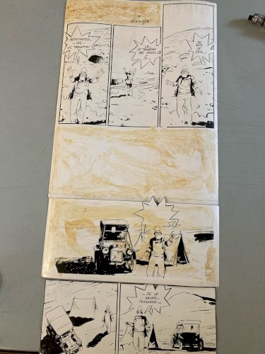 Planche Originale 1978 Pierre De Winninger La Pyramide Oubliée Dessin