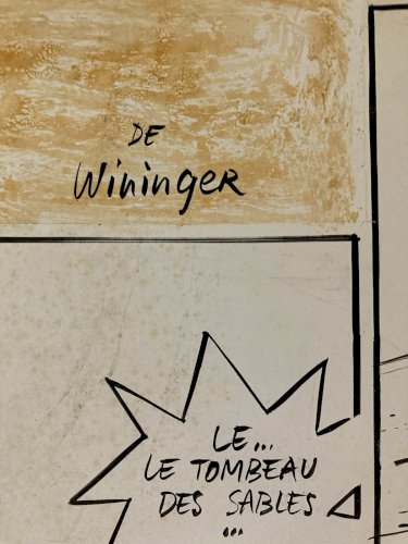 Planche Originale 1978 Pierre De Winninger La Pyramide Oubliée Dessin