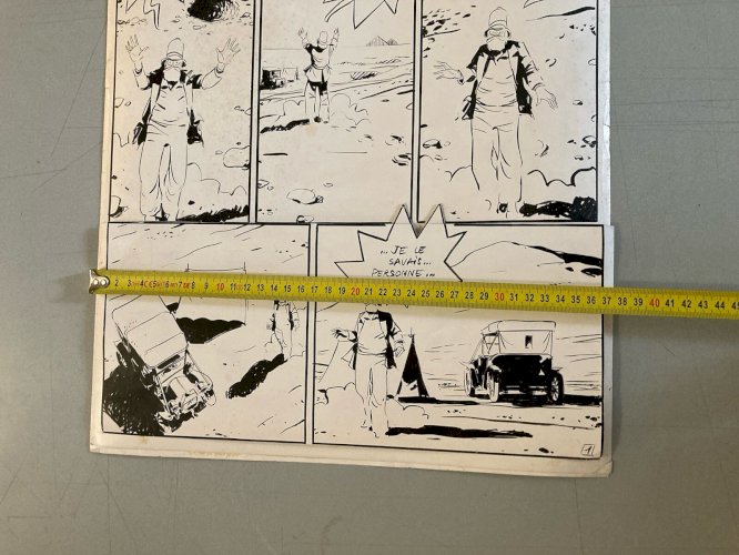 Planche Originale 1978 Pierre De Winninger La Pyramide Oubliée Dessin