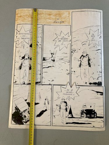 Planche Originale 1978 Pierre De Winninger La Pyramide Oubliée Dessin
