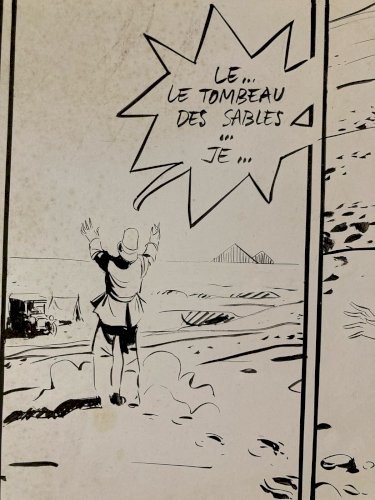 Planche Originale 1978 Pierre De Winninger La Pyramide Oubliée Dessin