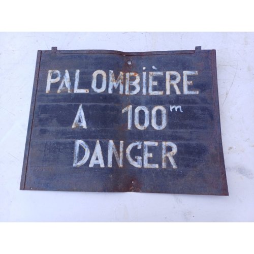 Plaque Ancienne Tole  Palombière 