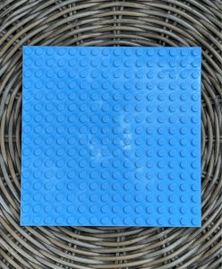 Light blue Lego plate 12.8*12.8 cm
