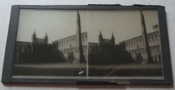  Plaque de Verre Stéréo Positive Rome Italie Vers 1865/75