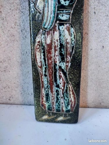 Plaque decorative a decor de femme non signée en bon etat