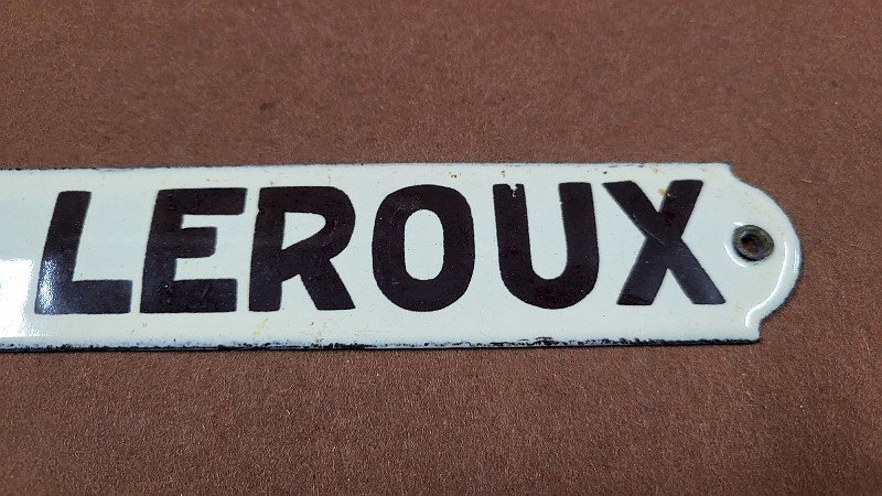 PLAQUE EMAILLEE ANCIENNE PUBLICITAIRE CHICOREE LEROUX N° 1