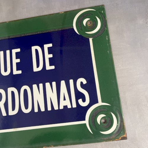 Plaque émaillée AVENUE DE LA BOURDONNAIS  rue de Paris 7ᵉ  Gros-Caillou 50x30cm