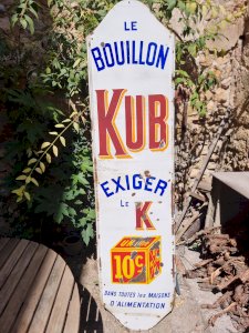 Plaque émaillée bouillon Kub grande taille