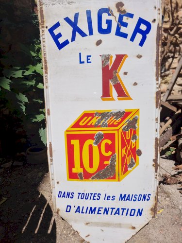 Plaque émaillée bouillon Kub grande taille