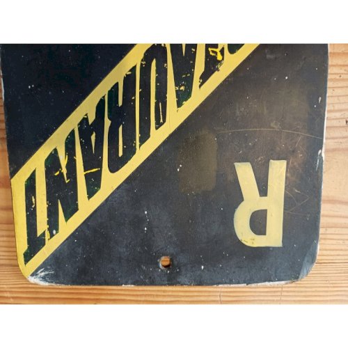 Plaque émaillée  Restaurant  Loi 1941