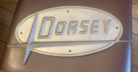 DORSEY vintage trailer semi-truck emblem plate