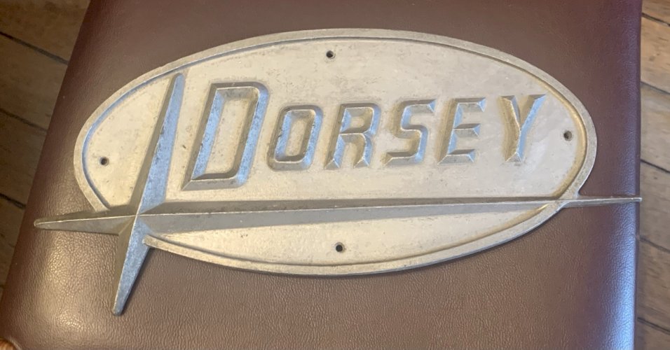 Plaque emblème camion semi-remorque DORSEY trailer vintage