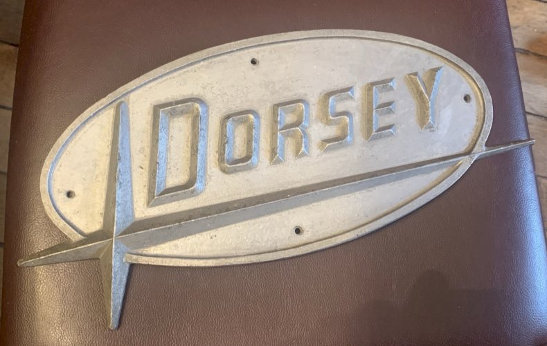 Plaque emblème camion semi-remorque DORSEY trailer vintage