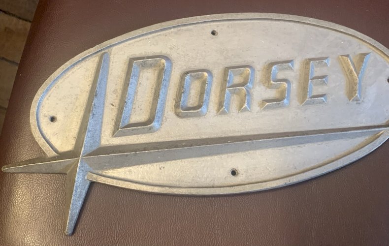 Plaque emblème camion semi-remorque DORSEY trailer vintage