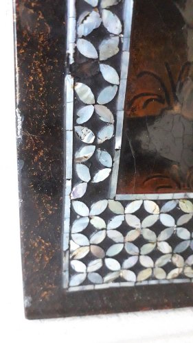 Plaque en bois laqué Bouddha