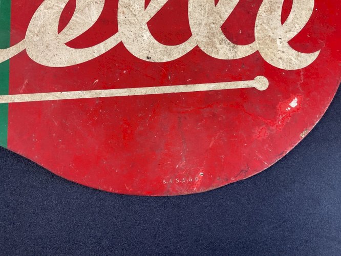 plaque enseigne double face publicité LAINES PERNELLE tole peinte non émaillée