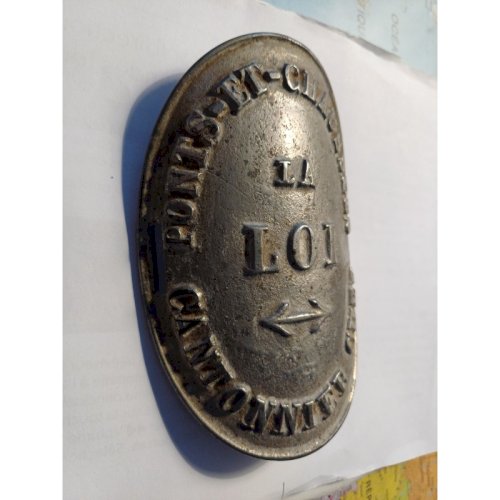 Plaque  La Loi  Ponts et Chaussées - Cantonnier Chef