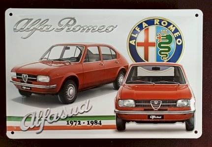 ALFA ROMEO Alfasud metal sign - 30 x 20 cm