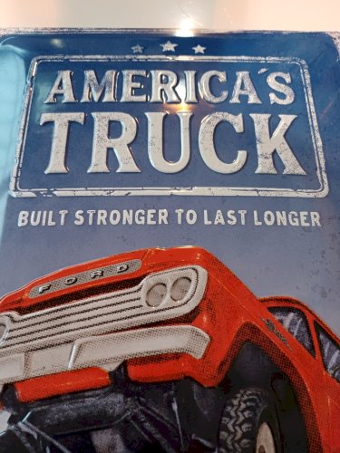 Plaque métal FORD America's Truck  40 x 30 cm en relief