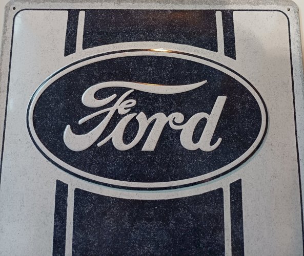 Plaque métal FORD Parking only 40 x 30 cm en relief