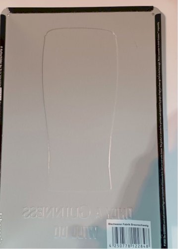 Plaque métal GUINNESS verre  30 x 20 cm