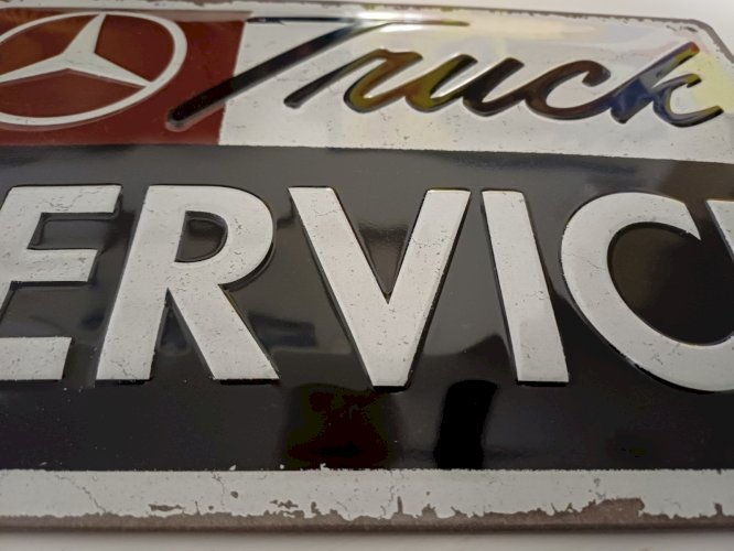 Plaque métal MERCEDES TRUCK SERVICE  30 x 20 cm