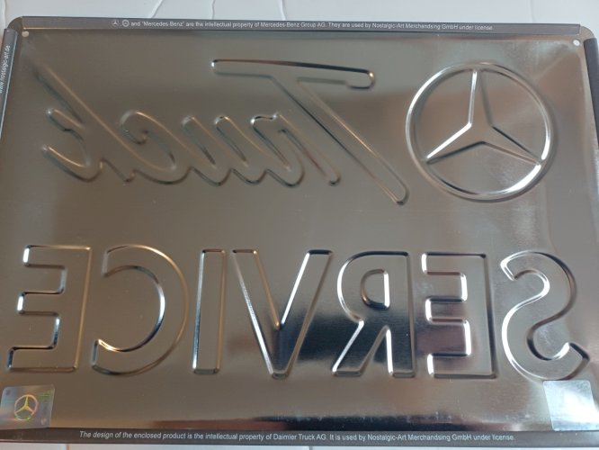 Plaque métal MERCEDES TRUCK SERVICE  30 x 20 cm