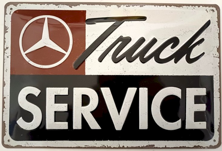 Plaque métal MERCEDES TRUCK SERVICE  30 x 20 cm