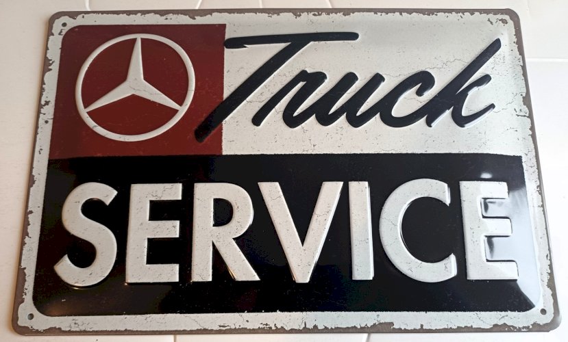 Plaque métal MERCEDES TRUCK SERVICE  30 x 20 cm