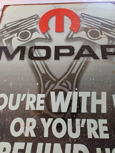 Plaque métal MOPAR - 40 x 30 cm déco USA