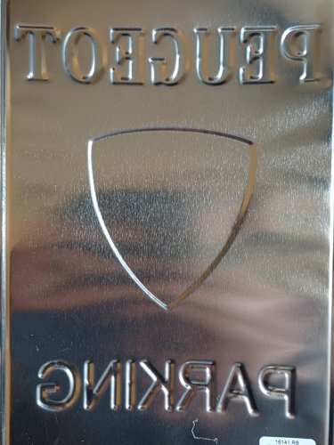 Plaque métal  PEUGEOT PARKING - 30 x 20 cm