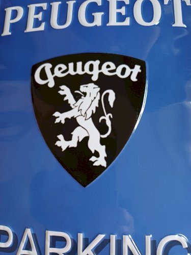 Plaque métal  PEUGEOT PARKING - 30 x 20 cm
