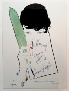 Vintage metal sign GRIFFONNAGE JACQUES GRIFFE 40 x 30 cm