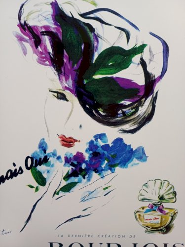 Plaque métal publicité vintage Parfum BOURJOIS  40 x 30 cm