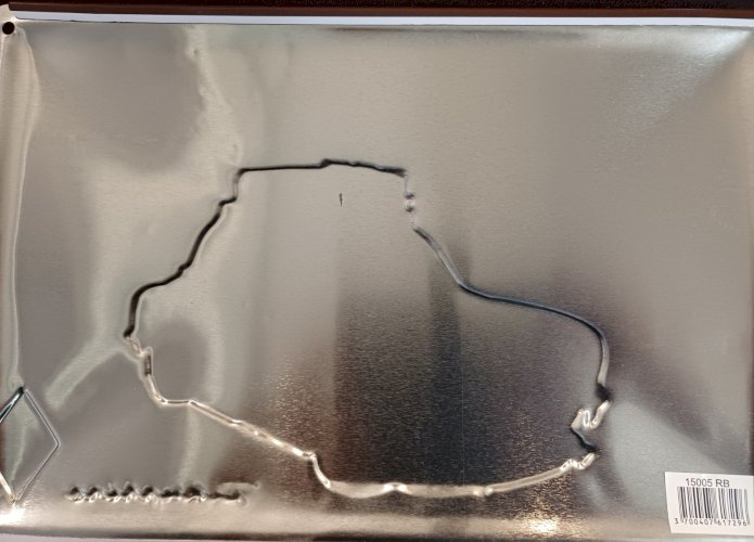 Plaque métal vintage RENAULT DAUPHINE la Route Bleue 30 x 20 cm