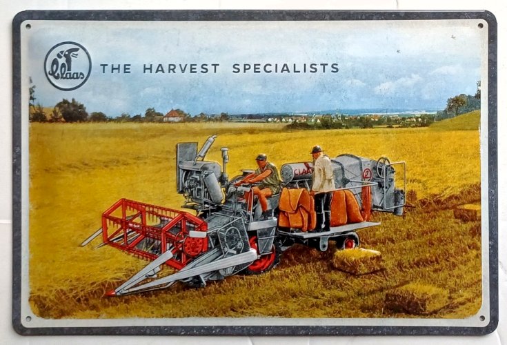 Plaque métal vintage TRACTEUR CLAAS  30 x 20 cm
