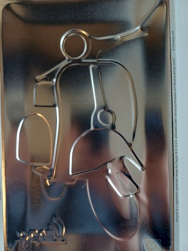 Plaque métal vintage VESPA BLEU  30 x 20 cm