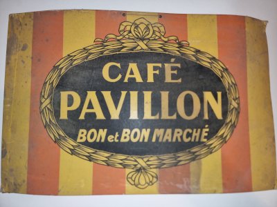 Plaque publicitaire cartonnée ancienne