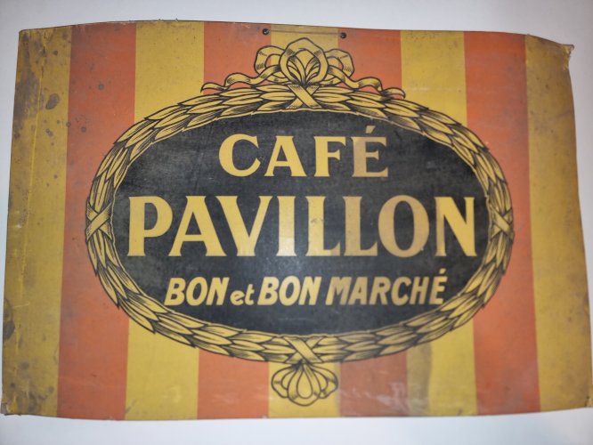 Plaque publicitaire cartonnée ancienne